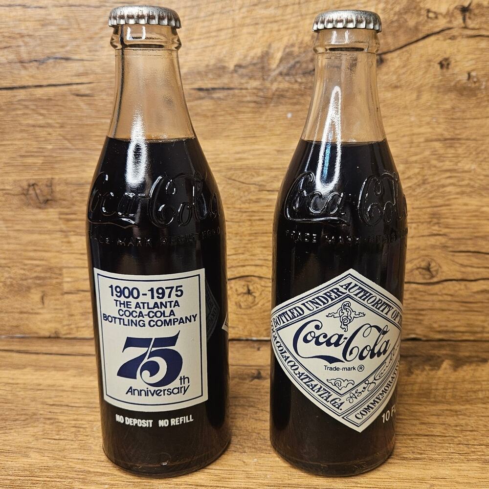 Coca Cola 75th Anniversary Coke Bottle The Atlanta Bottling Company 1900-1975